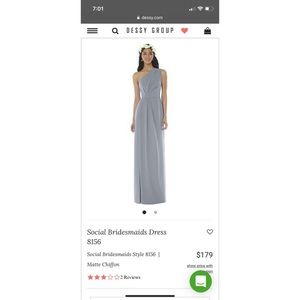 Gray Dessy Bridesmaid dress - size 4